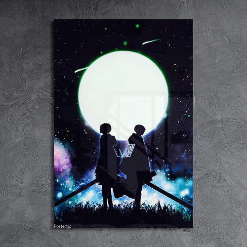 لوحة معدنية | بوستر انمي هجوم العمالقة