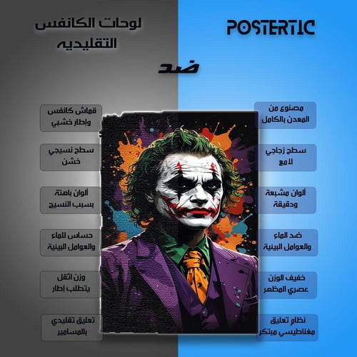 لوحة معدنية | بوستر الجوكر: تصميم تجريدي وملون