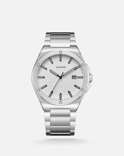 ساعة رجالية ستيل بلون فضي