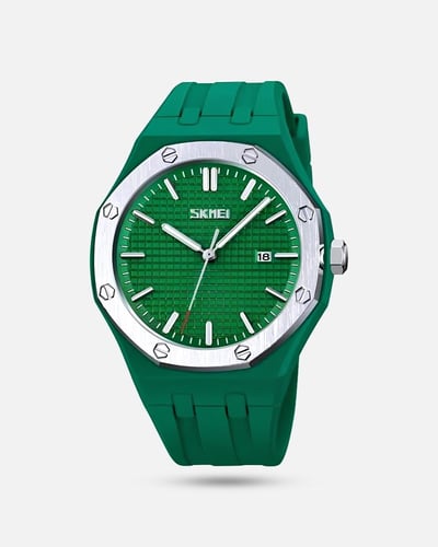 ساعة رجالية ربر بلون اخضر