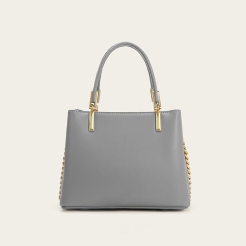 شنطة نسائية بحجم متوسط بلون رمادي