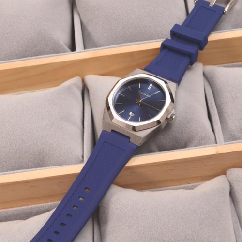 ساعة رجالي ربر بلون ازرق