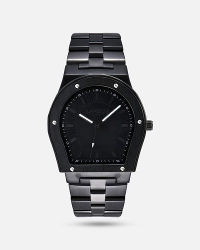 ساعة العز الرجالية بلون أسود