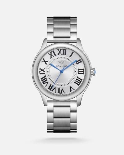 ساعة ثِقة الرجالية ستيل بلون فضي