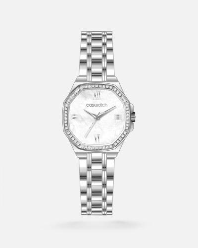 ساعة نسائية ستيل بلون فضي