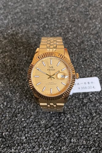 ساعة رجالية كلاسيكي بلون ذهبي مقاس 38mm