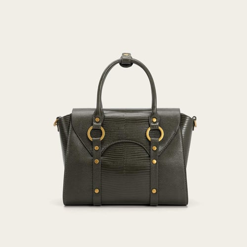 شنطة نسائية بمقاس كبير باللون الاخضر الداكن