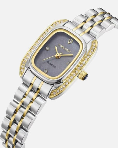 ساعة أثير النسائية بلون رمادي