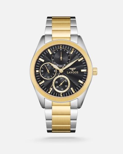 ساعة كرونوغرراف الرجالية الفاخرة باللون الفضي والذ...