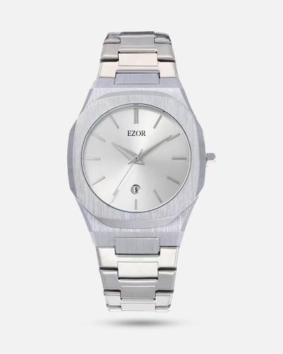ساعة رجالي ستيل بلون فضي