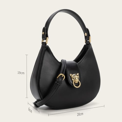 شنطة نسائية بمقاس متوسط بلون أسود