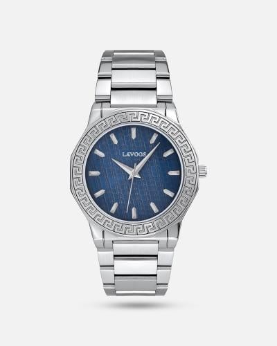 ساعة رجالية لكل الأوقات من الستيل بلون فضي ميناء أ...