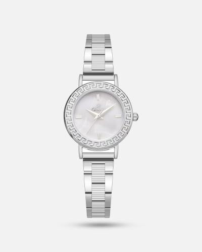 ساعة نسائية لكل الأوقات من الستيل بلون فضي