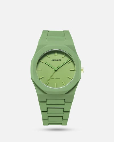 ساعة رجالي كاربون باللون الاخضر