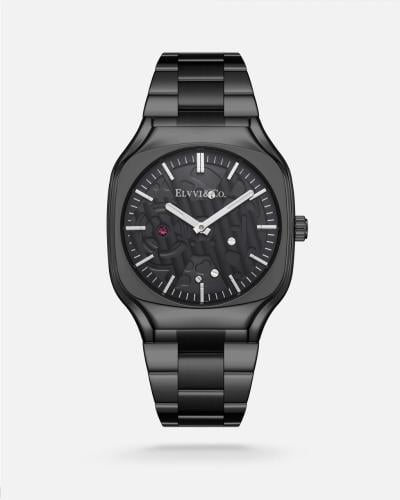 ساعة الأأناقة الرجالية بلون اسود