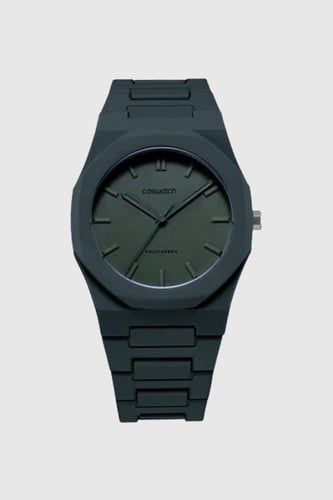 ساعة رجالي كاربون باللون الاخضر