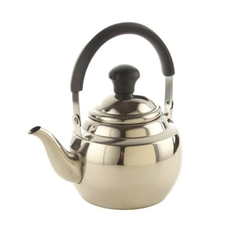 ابريق استيل مع شخال يد اسود 1 لتر