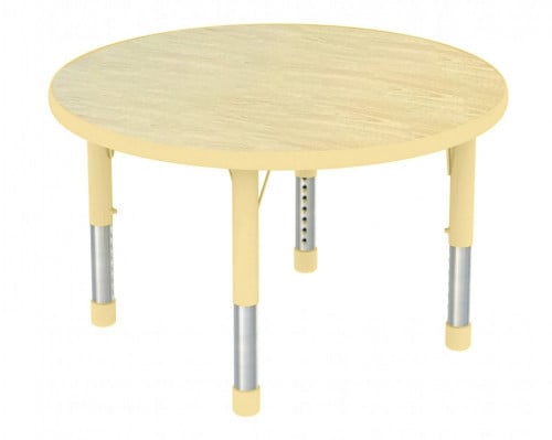 طاولة دائرية خشبي قطر 90 سم لا يشمل الكراسي - رملي...