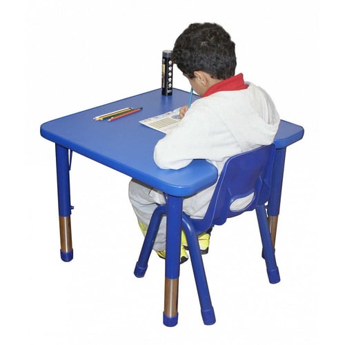 طاولة فردية خشبي 70X70 سم لا يشمل الكراسي - ازرق