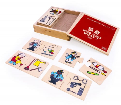 أحاجي التصحيح الذاتي (المهن وأدواتها) - خشبي