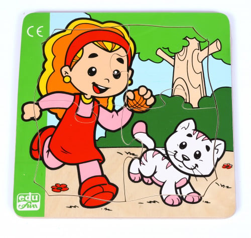 بزل العب مع قطتي- 4 قطع