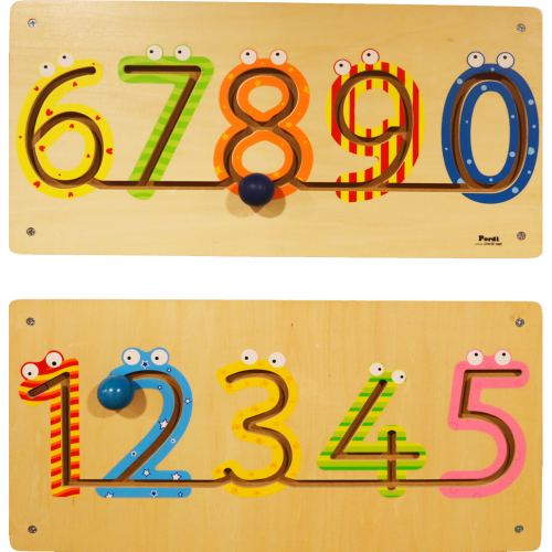 لوحة جدارية خشبية - الأرقام (قطعتين)