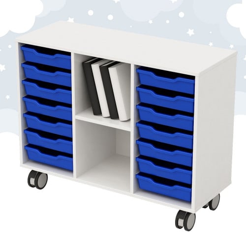 وحدة تخزين ذكية 14 درج و2 رف - متحركة