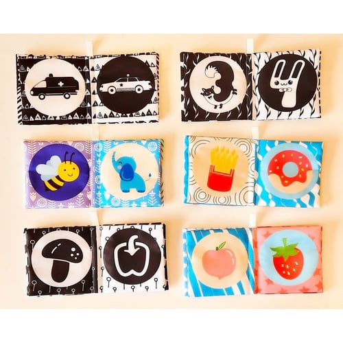 كتب قماشية 6 قطع - كتب قماشية الوان