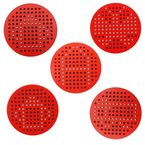 اللوح المغناطيسي للرسم والكتابة دائري لون احمر