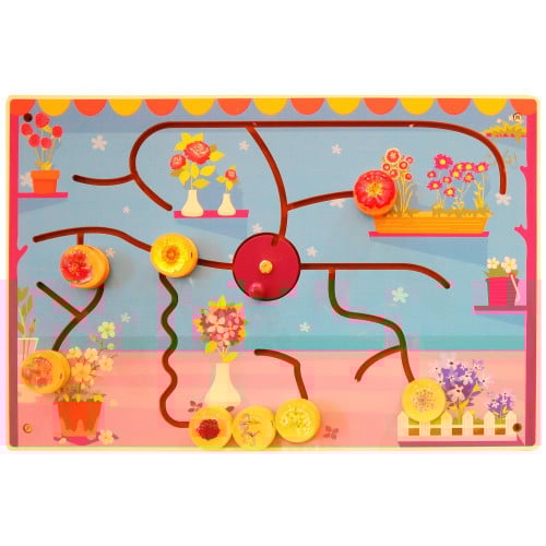 لوحة جدارية خشبية - الزهور