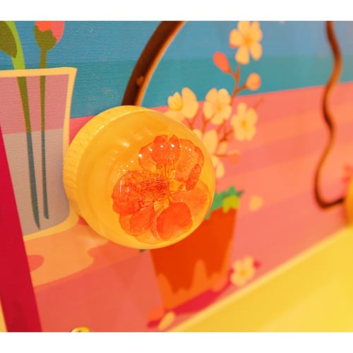 لوحة جدارية خشبية - المحيط بمقاس 52X52 سم - لعبة م...