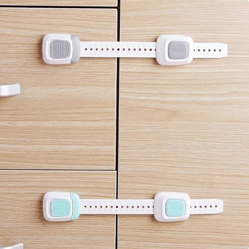 اداة لقفل الابواب - امان للثلاجة والادراج - وردي