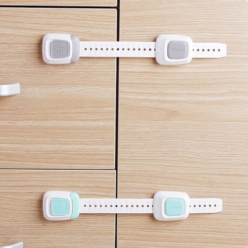 اداة لقفل الابواب - امان للثلاجة والادراج - سماوي