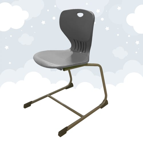 كرسي معلم ارتفاع 46 سم - لون رمادي