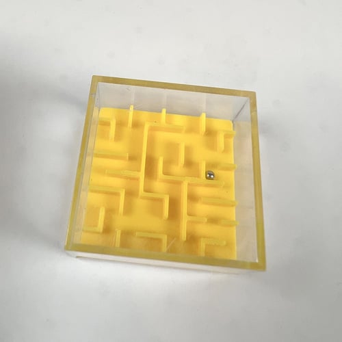 مكعب متاهة الكرة الفضية صغير - لعبة ذكاء