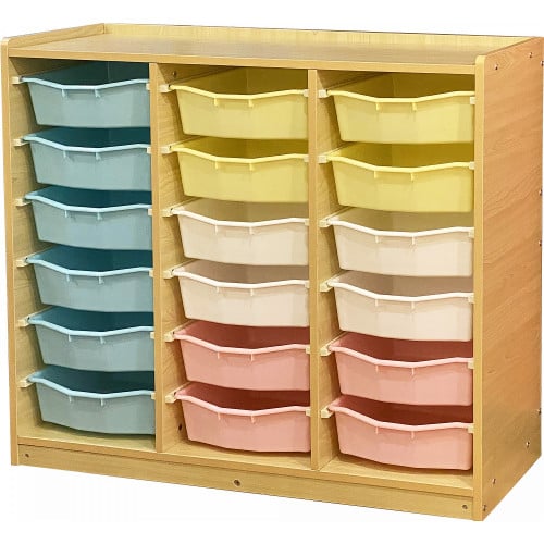 وحدة تخزين بارتفاع 96 سم مع 18 ادراج