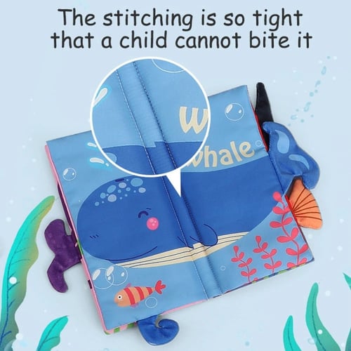 كتاب قماشي ذيول الاحياء البحرية - كتاب تعليمي للاط...