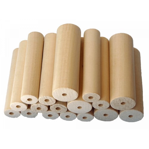 قطع اخشاب اسطوانية إضافية 17 قطعة