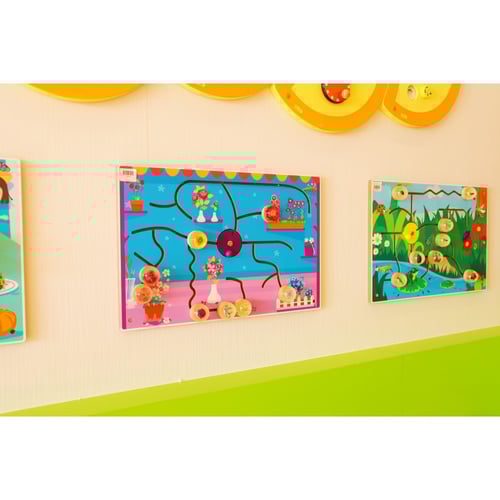 لوحة جدارية خشبية - المحيط بمقاس 52X52 سم - لعبة م...