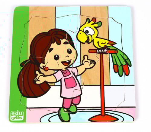 بزل العب مع الببغاء - 4 قطع