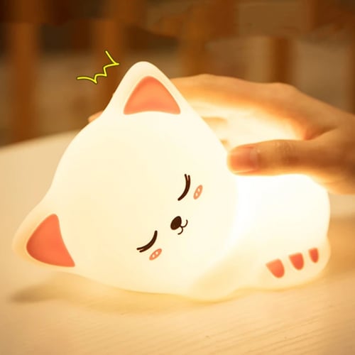 ضوء ليلي من السيليكون - القطة