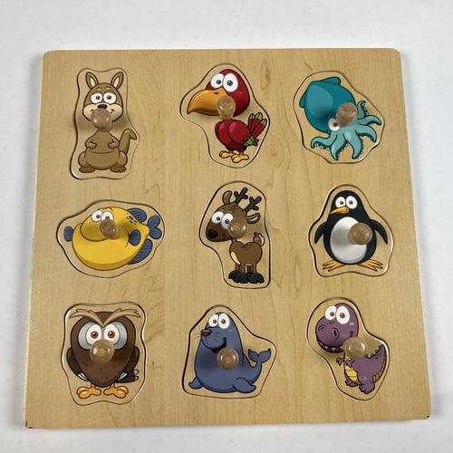 لوحة تطابق الحيوانات البرية والبحرية