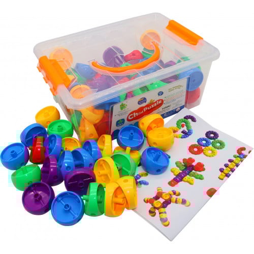 صندوق لضم الحلزون 80 قطعة +3 سنوات