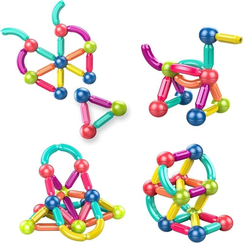 ألعاب العيدان والكرات المغناطيسية 65 قطعة - تنمية...