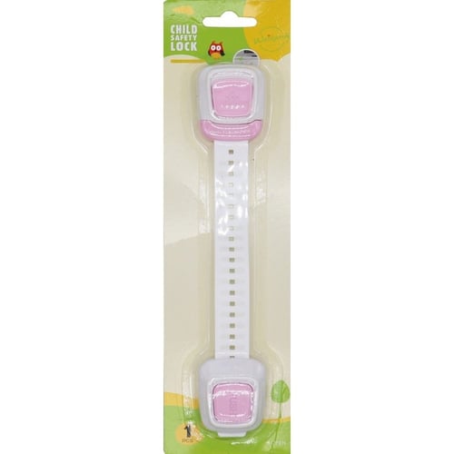 اداة لقفل الابواب - امان للثلاجة والادراج - وردي