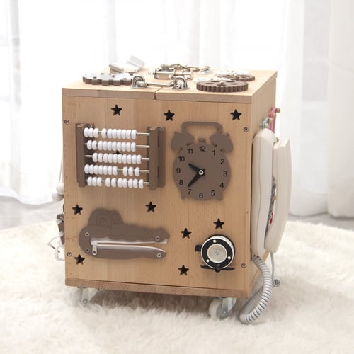 منتسوري - المكعب الحسي الخشبي 5 وجهة - المهارات ال...