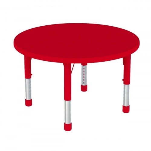 طاولة دائرية خشبي قطر 120 سم لا يشمل الكراسي - احم...