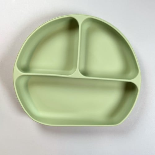 طبق سليكون للاطفال - تفاحي