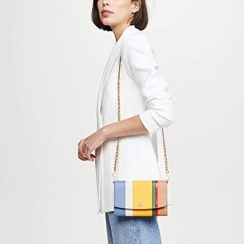 شنطة توري بورش روبنسون بتقسيمات محفظة مع سلسلة قاب...