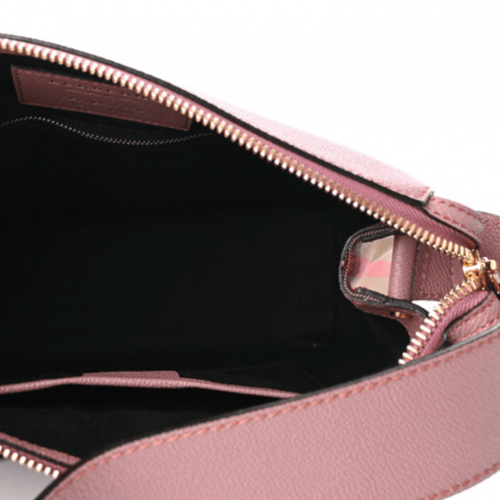BURBERRY Soft Grain Calfskin House Check Small Hel...